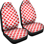 Red Canadian Maple Leaf Pattern Print Universal Fit Car Seat Covers