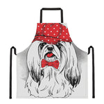 Red Cap Yorkshire Terrier Print Apron