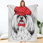 Red Cap Yorkshire Terrier Print Blanket