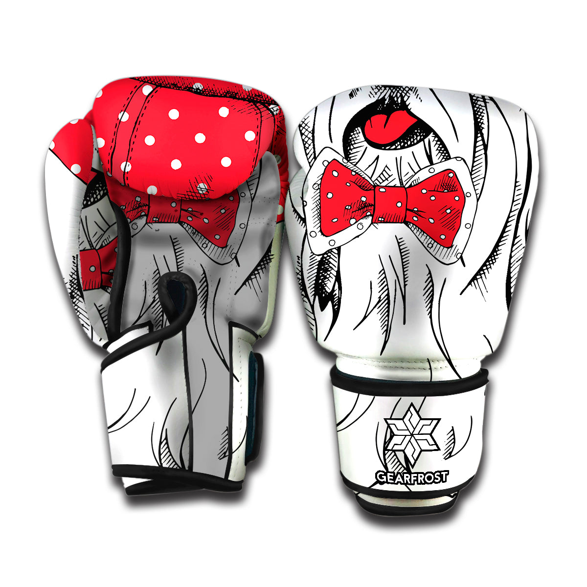 Red Cap Yorkshire Terrier Print Boxing Gloves