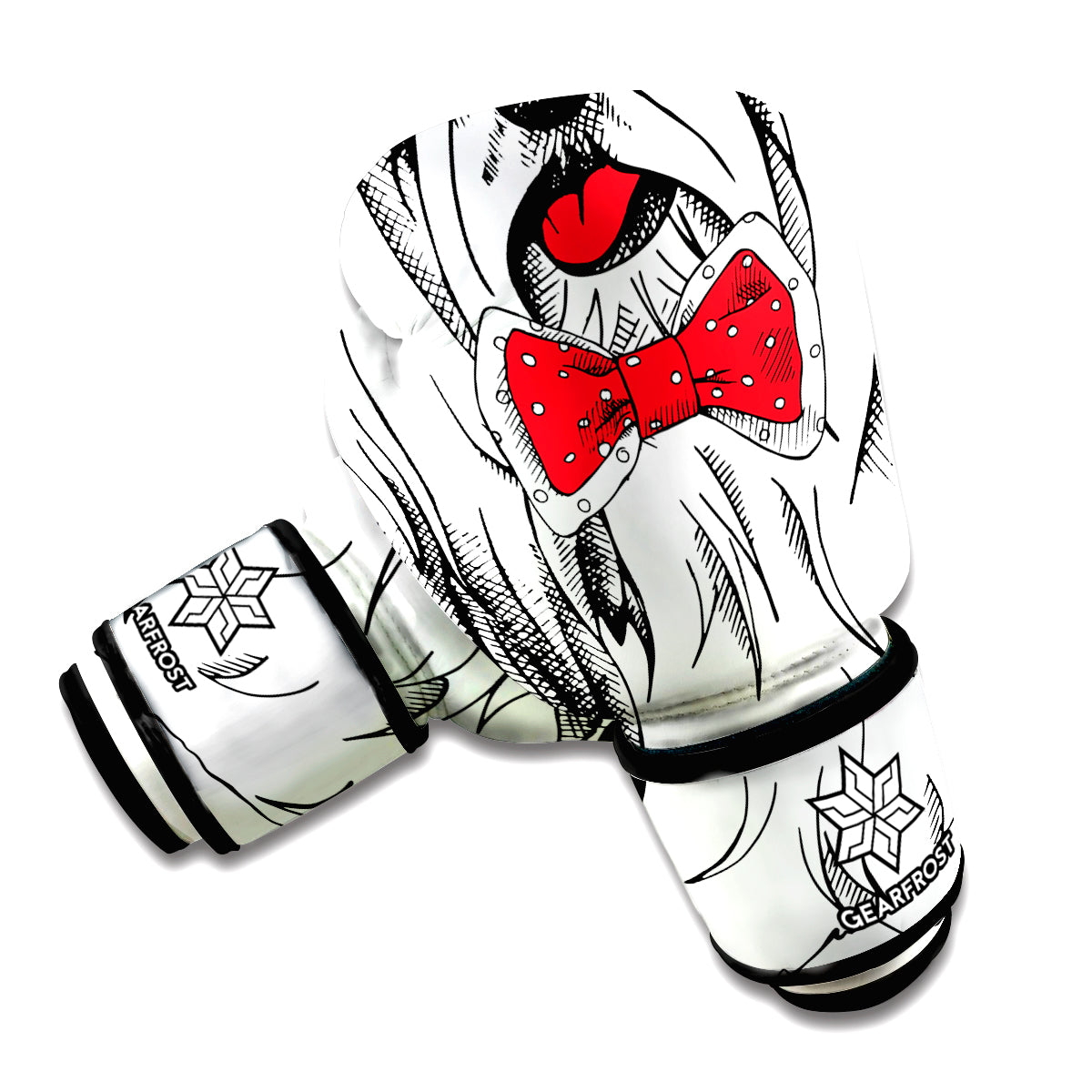 Red Cap Yorkshire Terrier Print Boxing Gloves