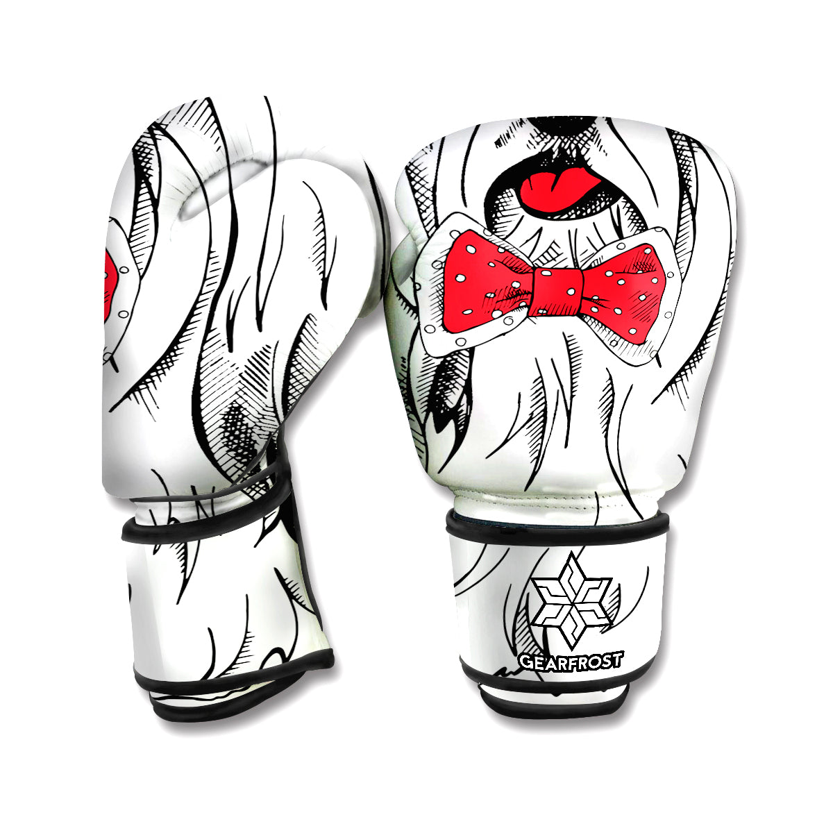 Red Cap Yorkshire Terrier Print Boxing Gloves
