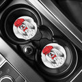 Red Cap Yorkshire Terrier Print Car Coasters