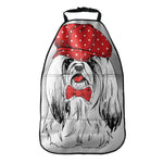 Red Cap Yorkshire Terrier Print Car Seat Organizers