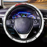 Red Cap Yorkshire Terrier Print Car Steering Wheel Cover