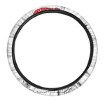 Red Cap Yorkshire Terrier Print Car Steering Wheel Cover