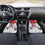 Red Cap Yorkshire Terrier Print Front and Back Car Floor Mats
