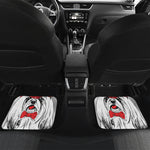 Red Cap Yorkshire Terrier Print Front and Back Car Floor Mats
