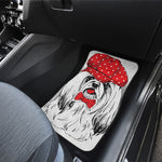Red Cap Yorkshire Terrier Print Front and Back Car Floor Mats
