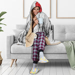 Red Cap Yorkshire Terrier Print Hooded Blanket