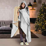 Red Cap Yorkshire Terrier Print Hooded Blanket