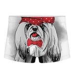 Red Cap Yorkshire Terrier Print Men's Boxer Briefs