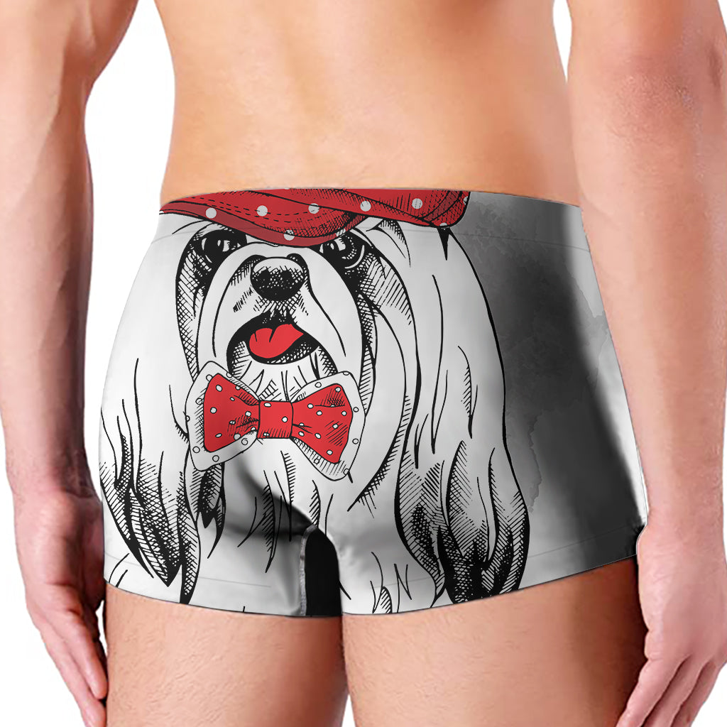 Red Cap Yorkshire Terrier Print Men's Boxer Briefs