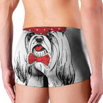 Red Cap Yorkshire Terrier Print Men's Boxer Briefs