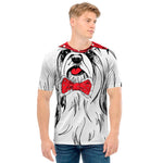 Red Cap Yorkshire Terrier Print Men's T-Shirt