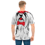 Red Cap Yorkshire Terrier Print Men's T-Shirt