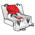 Red Cap Yorkshire Terrier Print Pet Car Back Seat Cover
