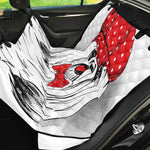 Red Cap Yorkshire Terrier Print Pet Car Back Seat Cover