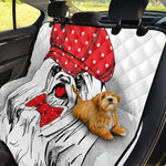 Red Cap Yorkshire Terrier Print Pet Car Back Seat Cover