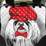Red Cap Yorkshire Terrier Print Pet Car Back Seat Cover