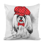 Red Cap Yorkshire Terrier Print Pillow Cover