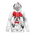 Red Cap Yorkshire Terrier Print Pullover Hoodie