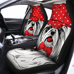 Red Cap Yorkshire Terrier Print Universal Fit Car Seat Covers