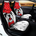 Red Cap Yorkshire Terrier Print Universal Fit Car Seat Covers
