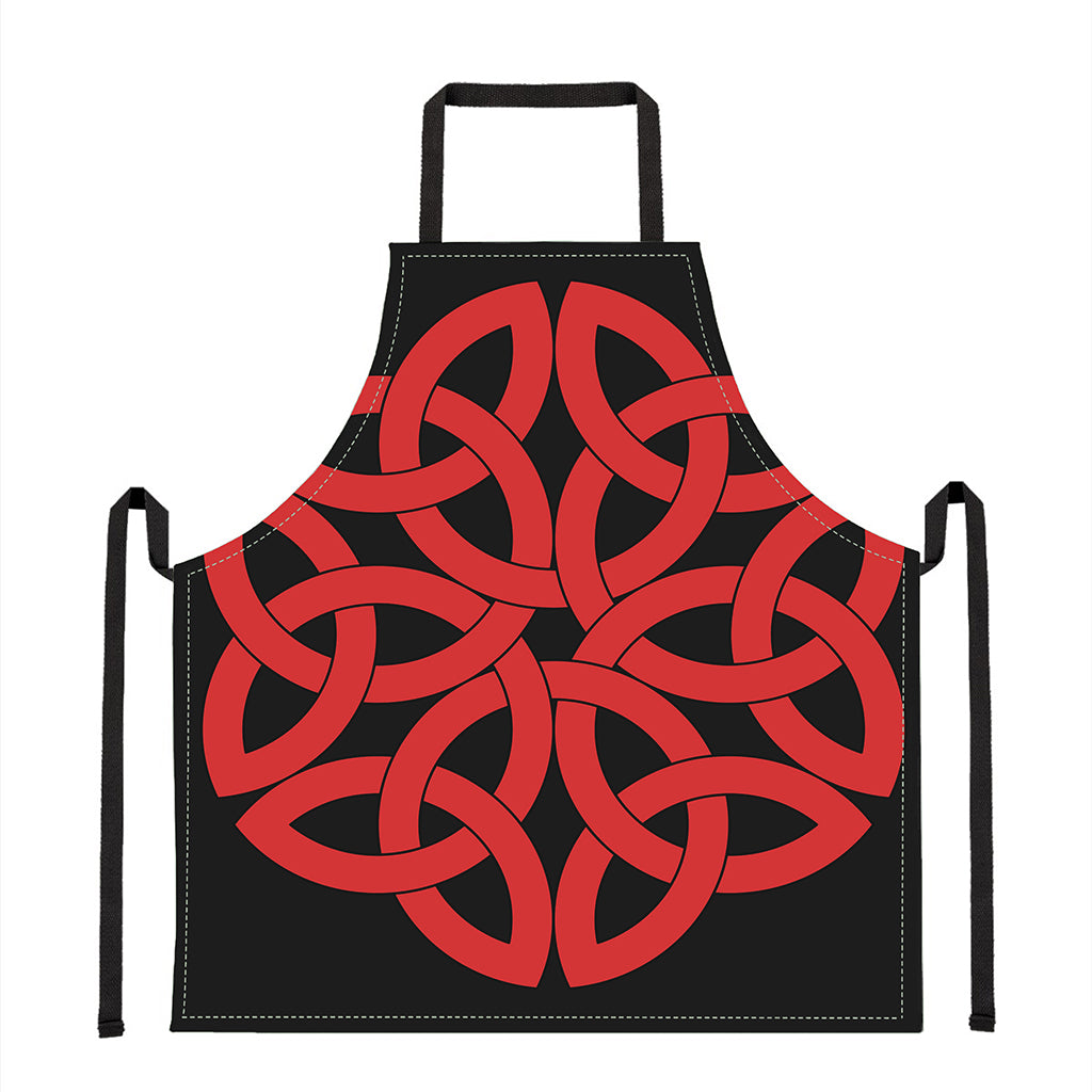 Red Celtic Knot Print Apron