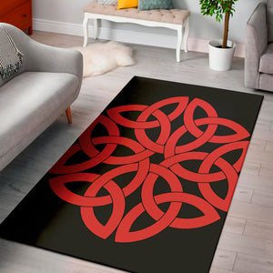 Red Celtic Knot Print Area Rug