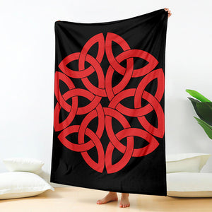 Red Celtic Knot Print Blanket