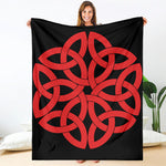 Red Celtic Knot Print Blanket