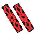 Red Celtic Knot Print Car Seat Belt Covers