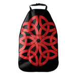 Red Celtic Knot Print Car Seat Organizers