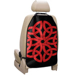 Red Celtic Knot Print Car Seat Organizers