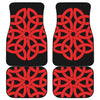 Red Celtic Knot Print Front and Back Car Floor Mats