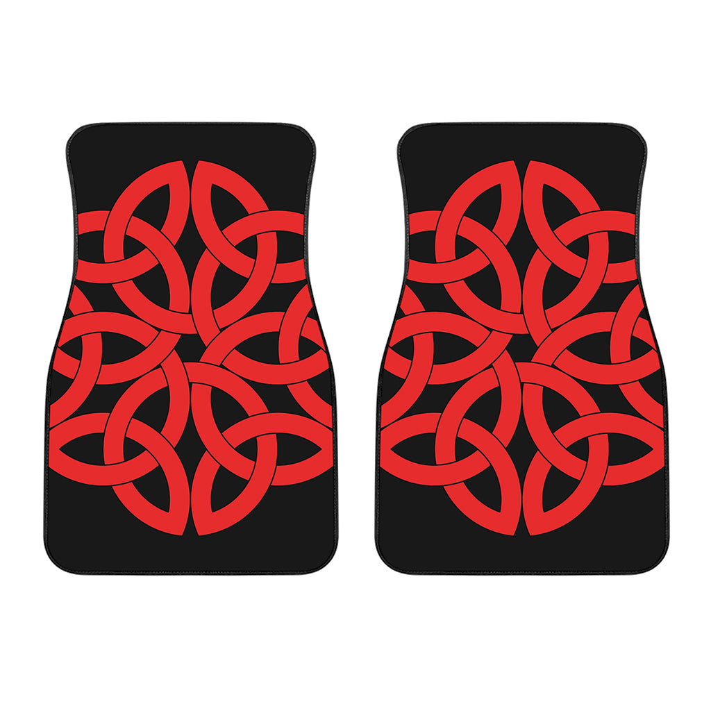 Red Celtic Knot Print Front Car Floor Mats