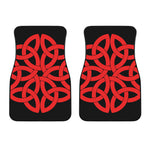 Red Celtic Knot Print Front Car Floor Mats