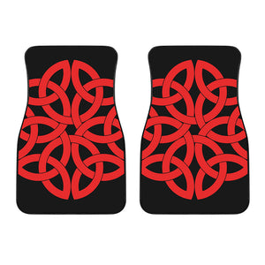 Red Celtic Knot Print Front Car Floor Mats