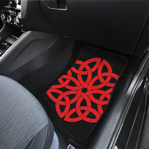 Red Celtic Knot Print Front Car Floor Mats