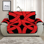 Red Celtic Knot Print Half Sofa Protector