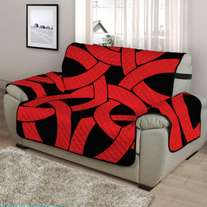 Red Celtic Knot Print Half Sofa Protector