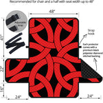 Red Celtic Knot Print Half Sofa Protector