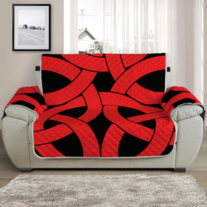 Red Celtic Knot Print Half Sofa Protector