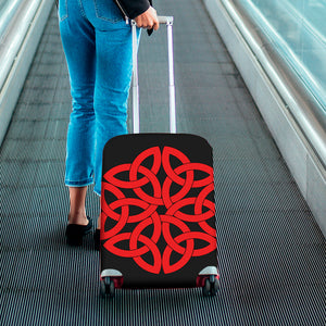Red Celtic Knot Print Luggage Cover