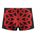 Red Celtic Knot Print Men's Boxer Briefs