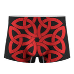 Red Celtic Knot Print Men's Boxer Briefs