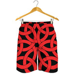 Red Celtic Knot Print Men's Shorts