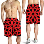 Red Celtic Knot Print Men's Shorts