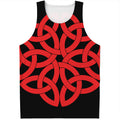 Red Celtic Knot Print Men's Tank Top